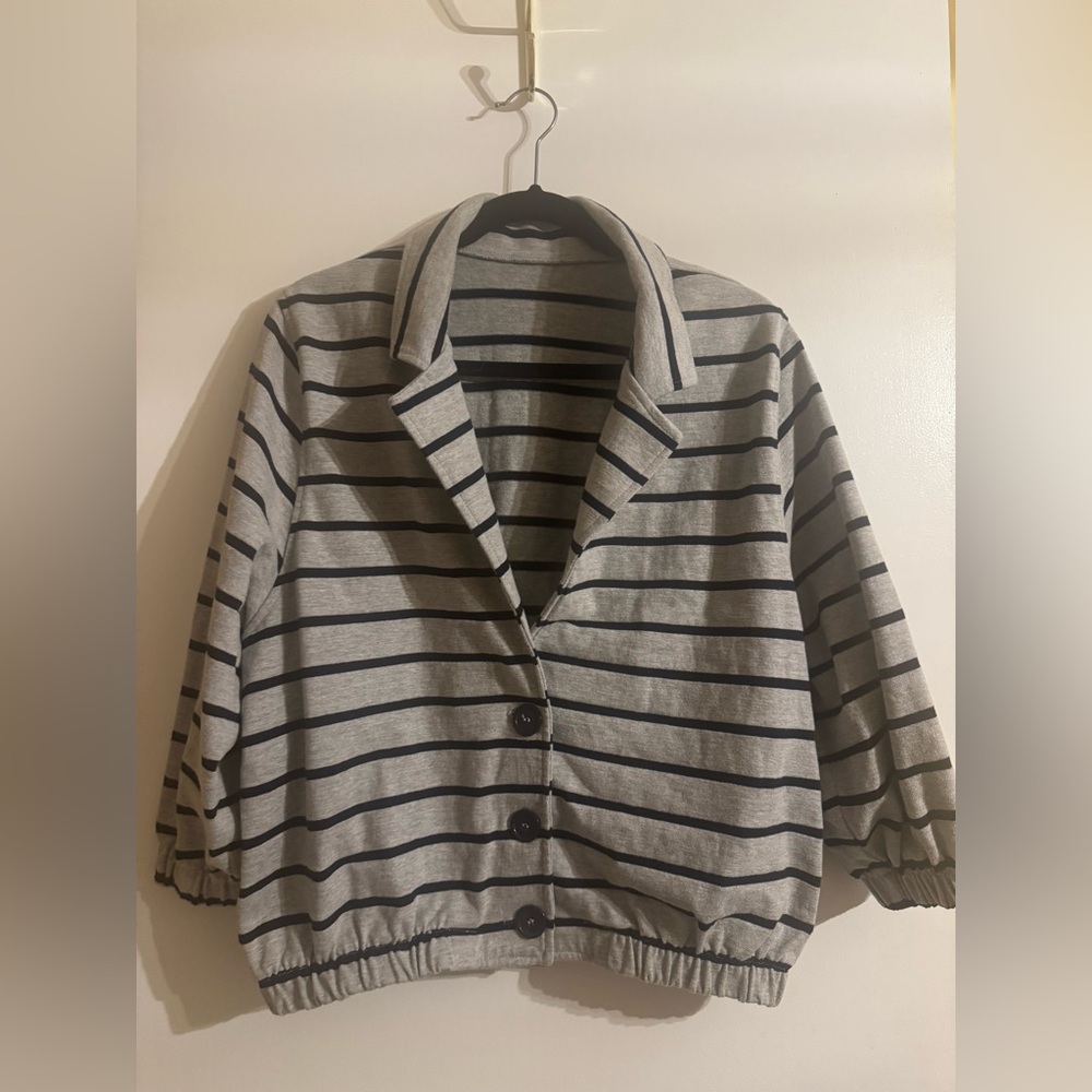 American Apparel Striped Jacket / Cardigan Made in USA • One Size